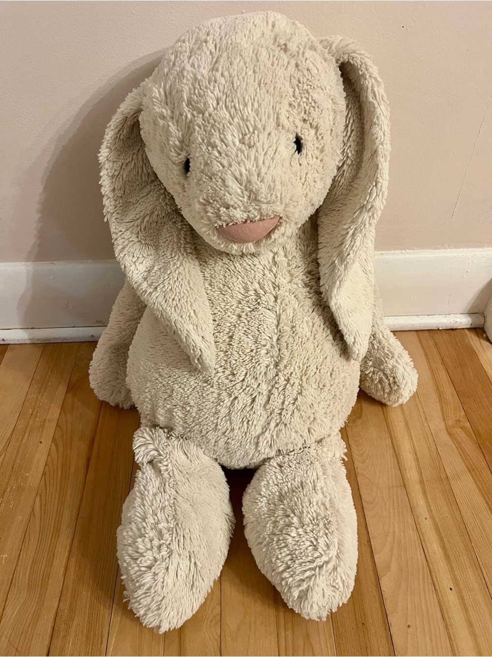 Jellycat Cream Plush Bunny with Blush Nose